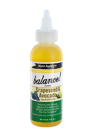 AUNT JACKIE'S Growth Oil Balance Grapeseed & Avocado (4oz) , Sareya Beauty Supply Store in Calgary Alberta Canada